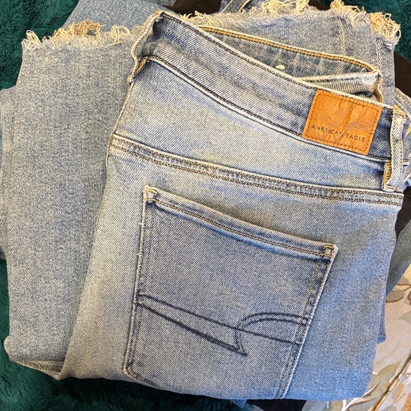 American Eagle Outfitters Denim - American Eagle Outfitters Light Blue Cropped Jeans